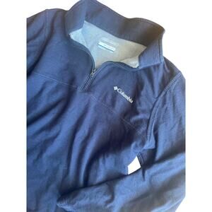 Women’s Small Navy Blue Columbia Half Zip Pullover Sweater Omni-Wick